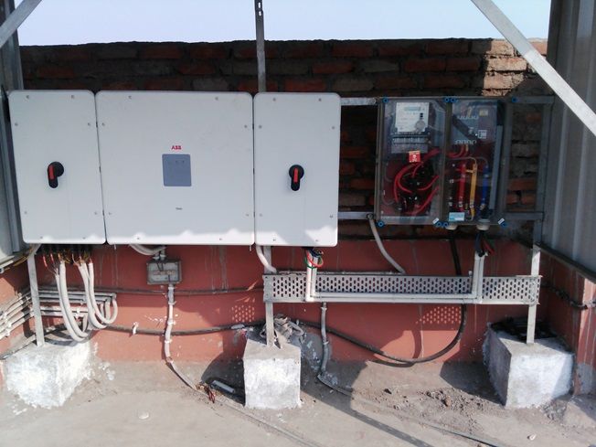 Wall-mounted distribution and protection boards feeding the backup circuits.